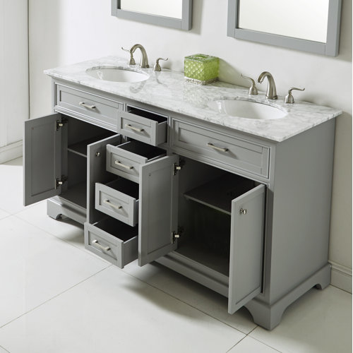 Wayfair | 60 Inch Gray Double Vanities You'll Love in 2023